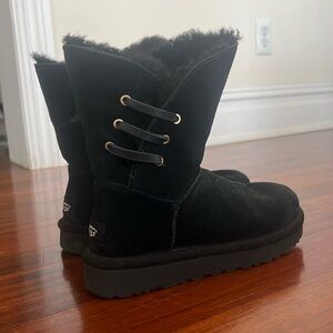 Ugg Boots. Size 4 kids/Size 6 Women’s. Black suede.
